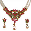 Two Layer Emeralds and Rubies Pearl Set (BJ-1) - Click here to View more details about this Product
